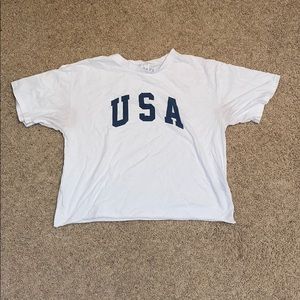 USA graphic crop top